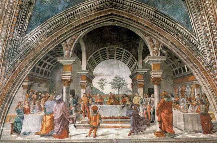 GHIRLANDAIO, Domenico Herod-s Banquet Sweden oil painting art